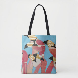 Flock of Flamingos Tote Bag