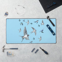 Flock Of Flying Swallow Birds Illustration