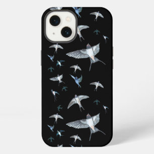 Flock Of Flying Swallow Birds Illustration iPhone 13 Case
