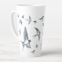 Flock Of Flying Swallow Birds Illustration