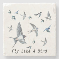 Flock Of Flying Swallow Birds Illustration