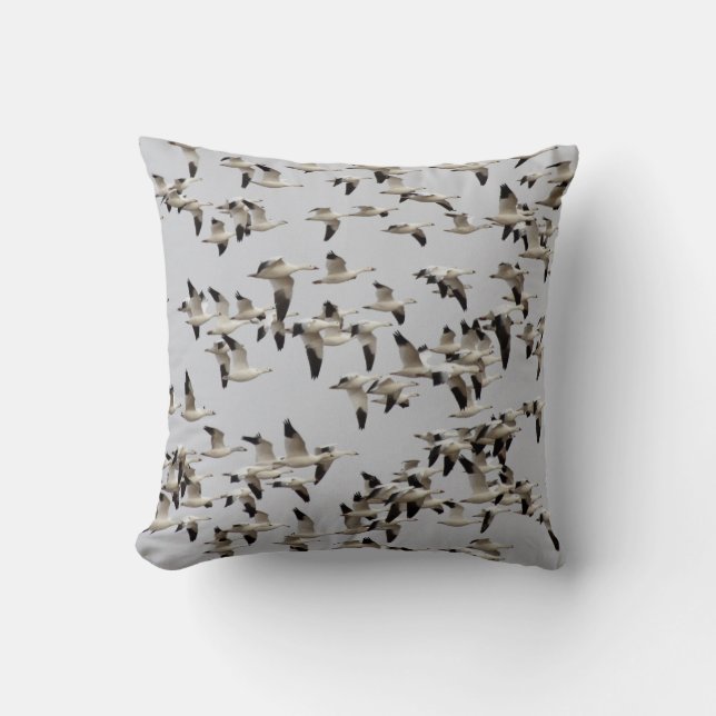 Flock of Geese in Flight Cushion (Front)