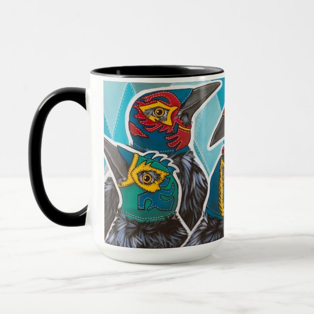 "Flock of Grackles" Mug (Left)