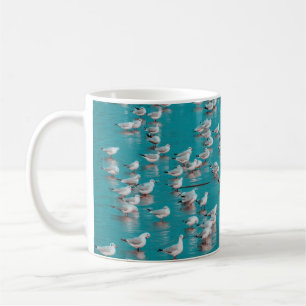 FLOCK OF GRAY BIRDS COFFEE MUG