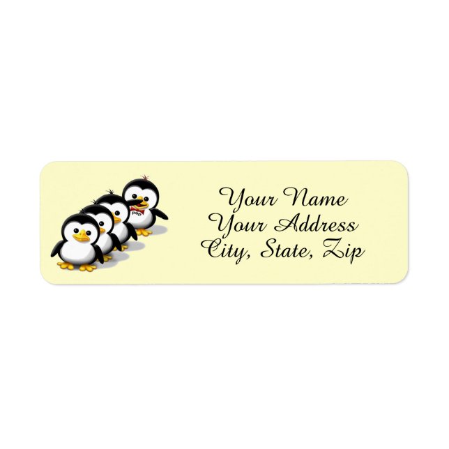 Flock of Penguins Return Address Label (Front)
