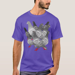 Flock Of Pigeon Breeder Pigeon Racing Gift T-Shirt