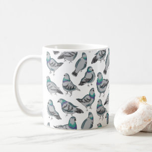 Flock of pigeons coffee mug