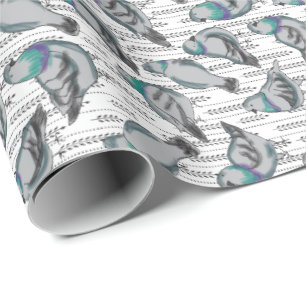 Flock of pigeons wrapping paper