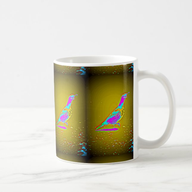 flock of purple quail mug (Right)