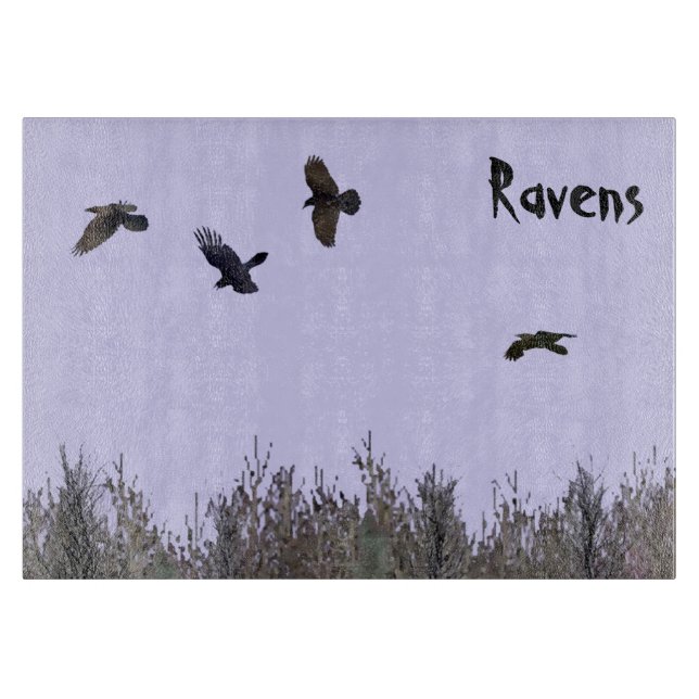 Flock of Ravens Cutting Board (Front)