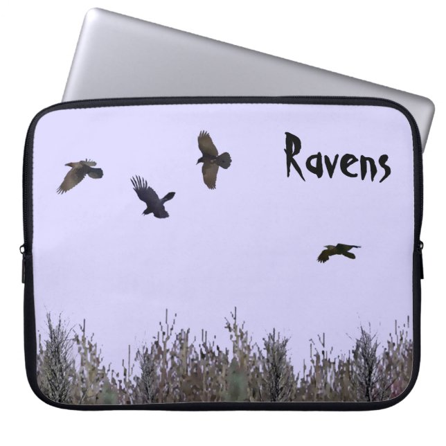 Flock of Ravens Laptop Sleeve (Front)