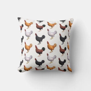 Flock Of Roosters Cushion