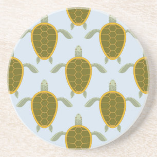 Flock Of Sea Turtles Pattern Coaster