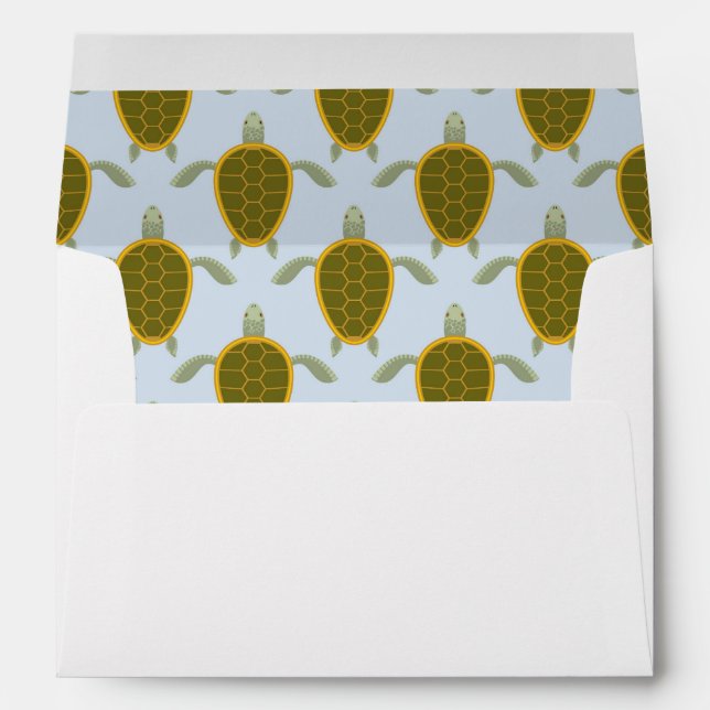 Flock Of Sea Turtles Pattern Envelopes (Back (Bottom))