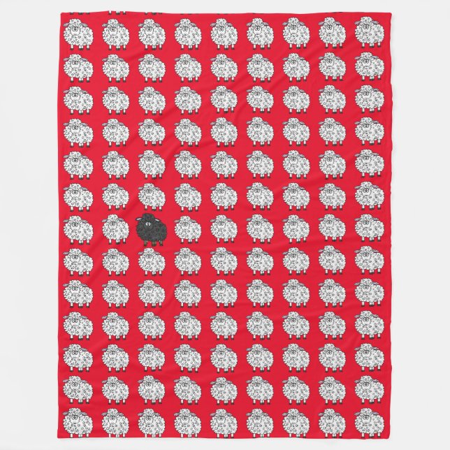 Flock of Sheep Fleece Blanket (Front)
