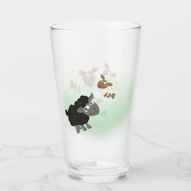 Flock of Sheep Glass (Back)