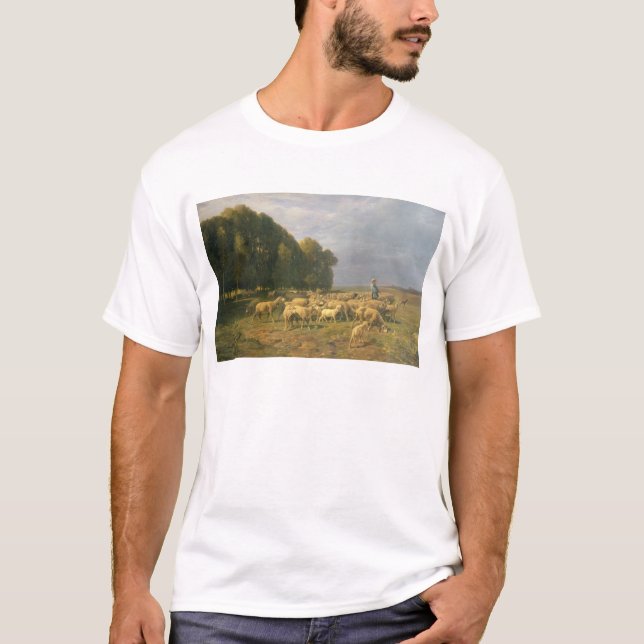 Flock of Sheep in a Landscape T-Shirt (Front)