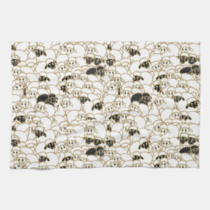 flock of sheep tea towel