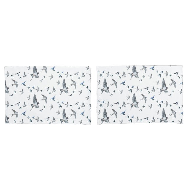  Flock of swallow birds flying  Pillowcase (Front-Set)