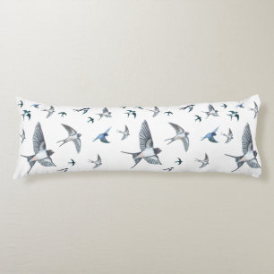 Flock of Swallows in Flight   Body Cushion
