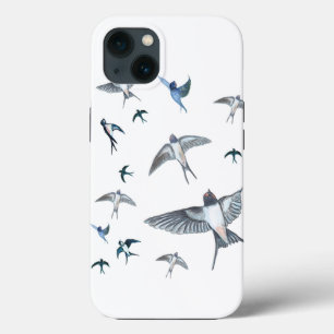 Flock of Swallows in Flight iPhone 13 Case