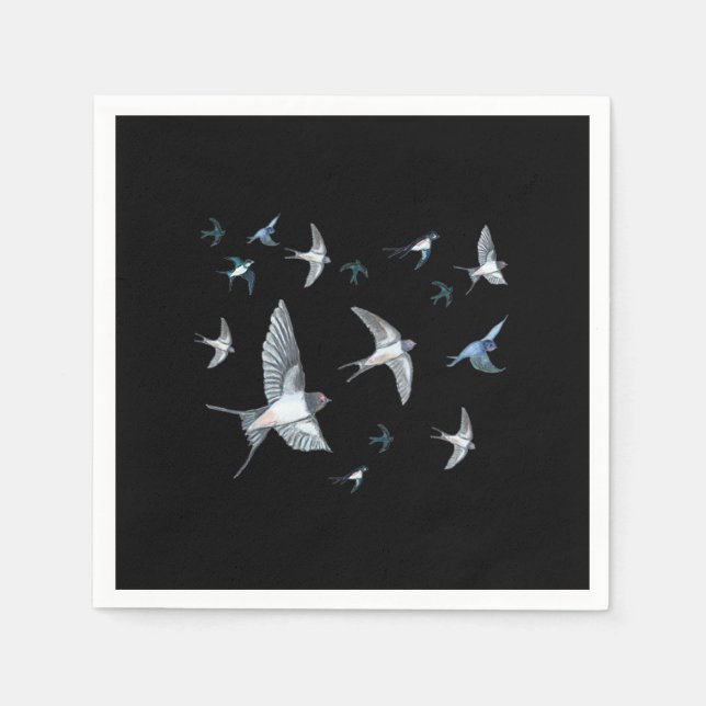 Flock of Swallows in Flight Napkin (Front)