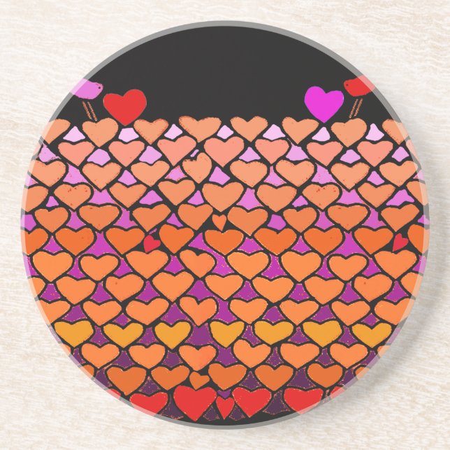 Flock of Valentines Coaster (Front)