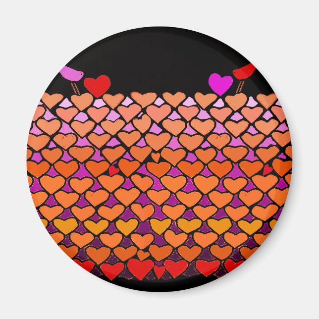 Flock of Valentines Magnet (Front)