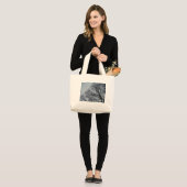 Flock of Vultures in a winter tree Large Tote Bag (Front (Model))