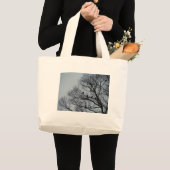 Flock of Vultures in a winter tree Large Tote Bag (Front (Product))