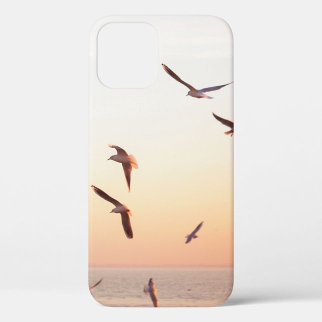 FLOCK OF WHITE-AND-BROWN BIRDS Case-Mate iPhone CASE (Back)