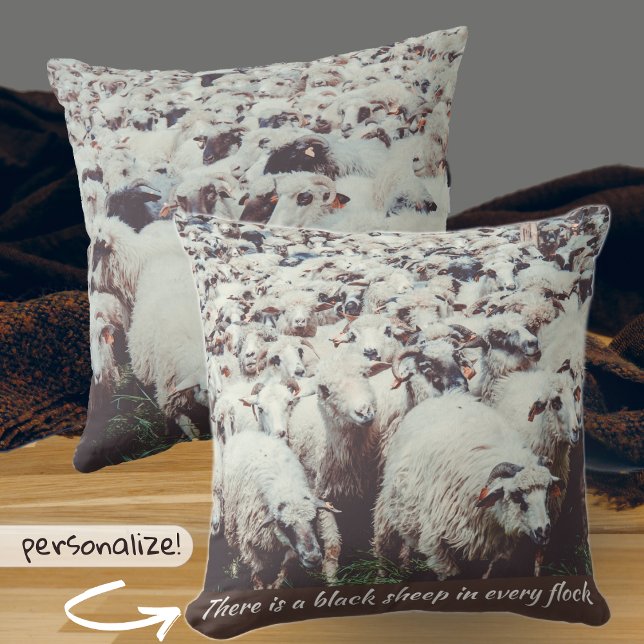 Flock of white & black sheep cushion (Creator Uploaded)