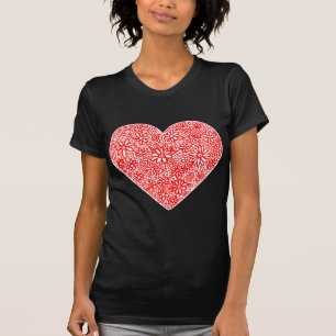 Flocked Heart T-Shirt