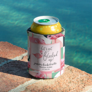 Flocked Up   Flamingo Bachelorette Personalised Can Cooler