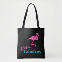 Flocking Fabulous Typography w/ Pink Flamingo
