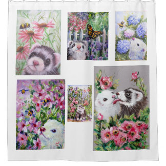 Flocks of Ferrets Shower Curtain