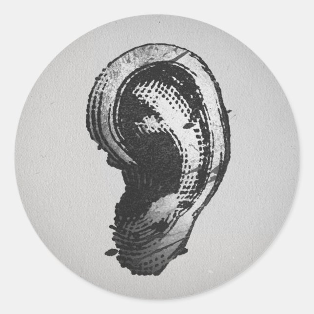 FLomm Villains: hEAR! Classic Round Sticker (Front)