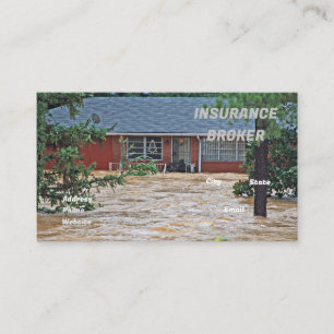 Flood Damage Insurance Business Card