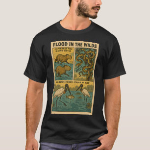Flood in the Wilds – Capybaras, Snakes & Jabiru T-Shirt