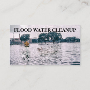 Flood Water Removal Cleanup Business Card