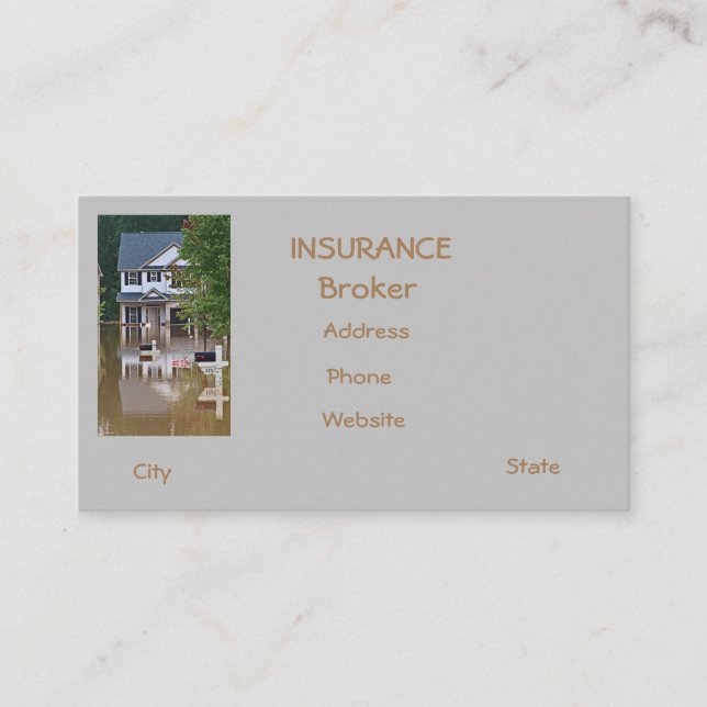 Flooded Insurance Business Card (Front)