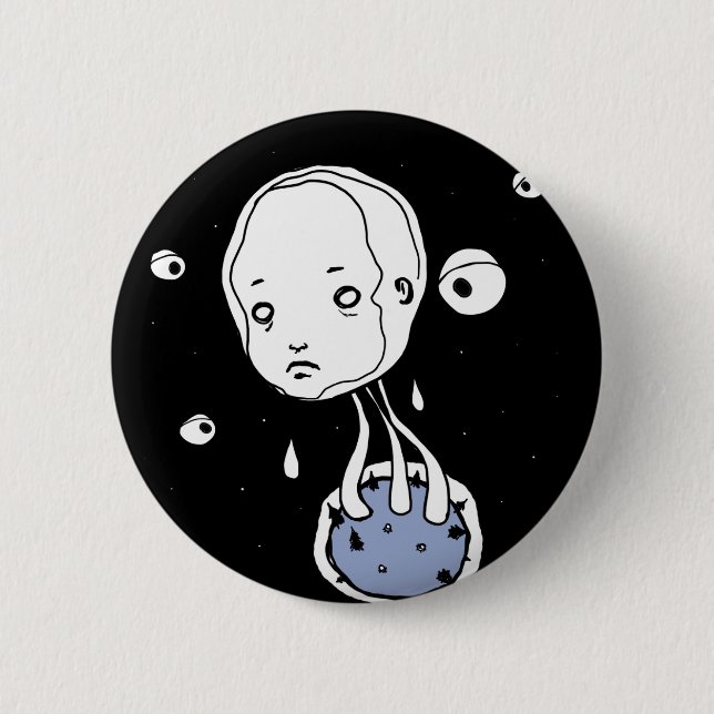 Flooding Planet 6 Cm Round Badge (Front)