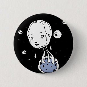 Flooding Planet 6 Cm Round Badge