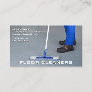 Floor Cleaners Cleaning Services Business Card