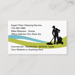 Floor Cleaning And Flooring  Business Card