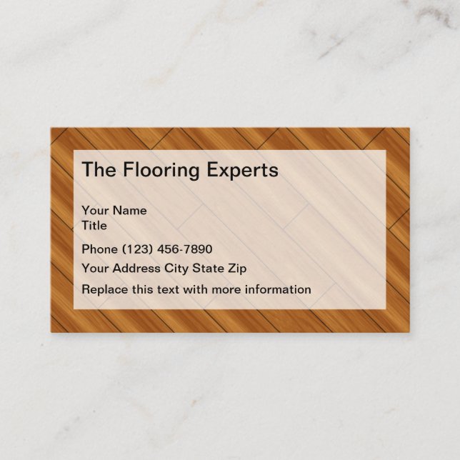 Floor Cleaning And Flooring Services Business Card (Front)