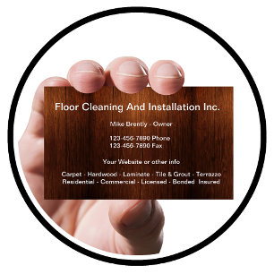 Floor Cleaning And Installation Business Card