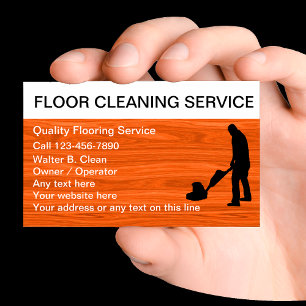 Floor Cleaning Business Cards