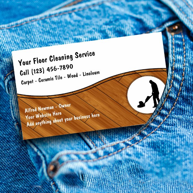 Floor Cleaning Business Cards (Floor cleaning business cards by Custom Business Templates)