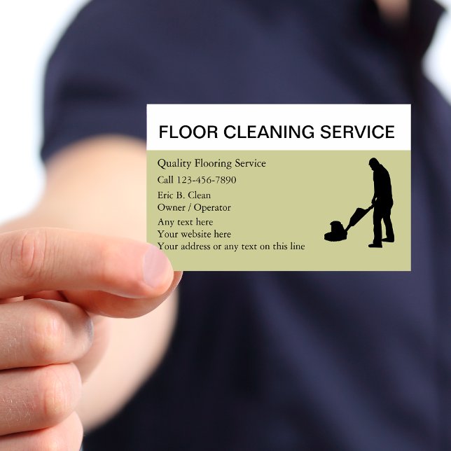 Floor Cleaning Business Cards (Creator Uploaded)